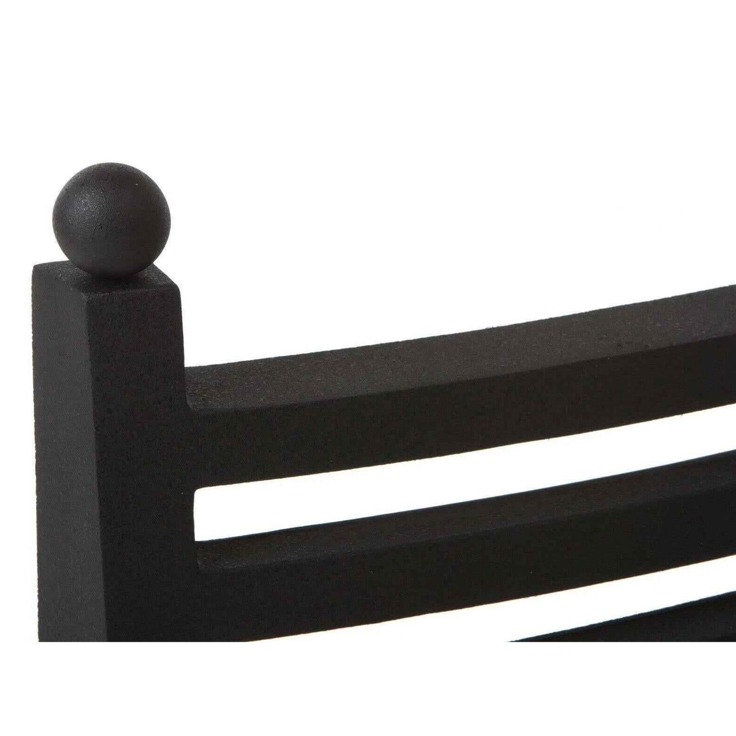 18-Inch Bauhaus Fire Fret – Matte Black Fireplace Accessory