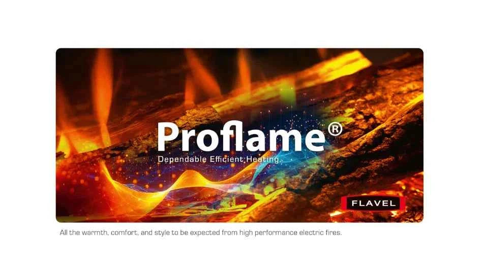 Proflame Arcadia Black & Silver Inset Electric Fire