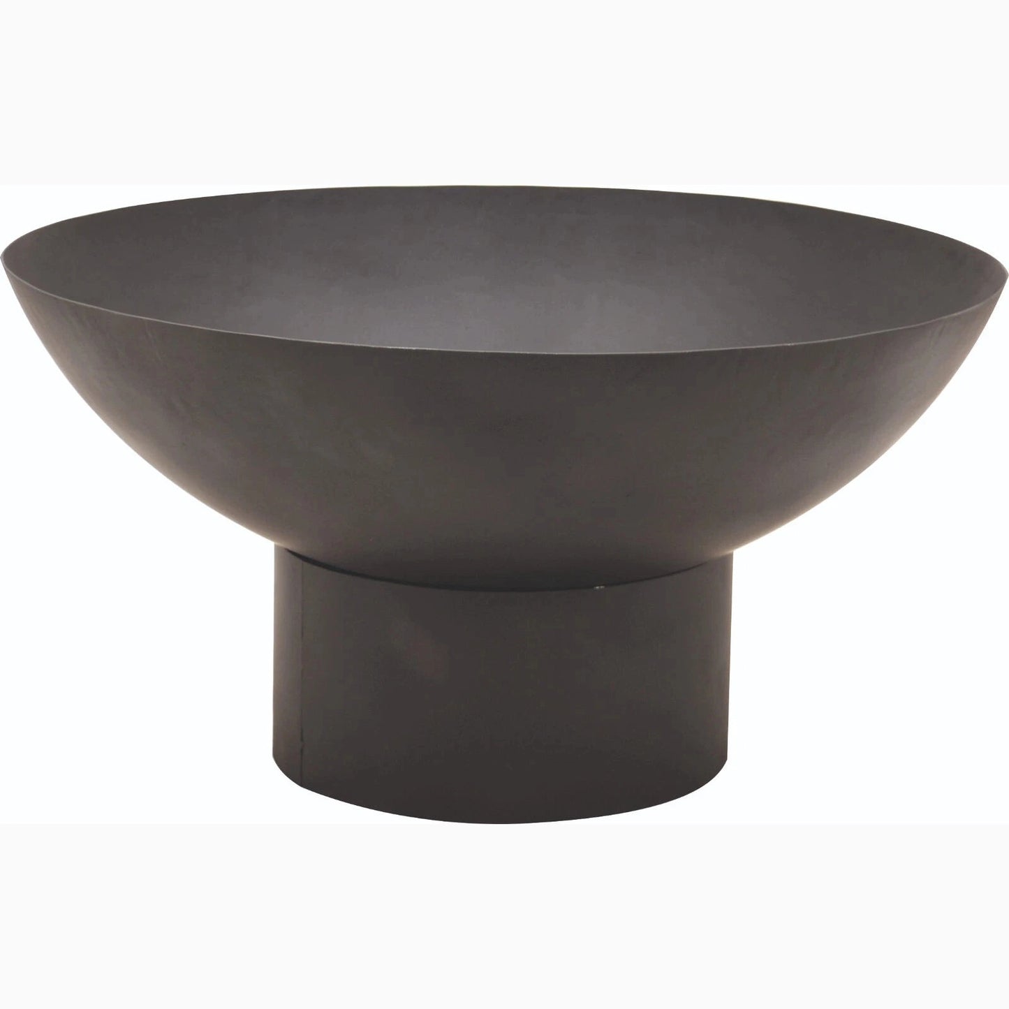 57.5cm Steel Outdoor Fire Pit Bowl – Black Mild Steel Garden Fire Bowl