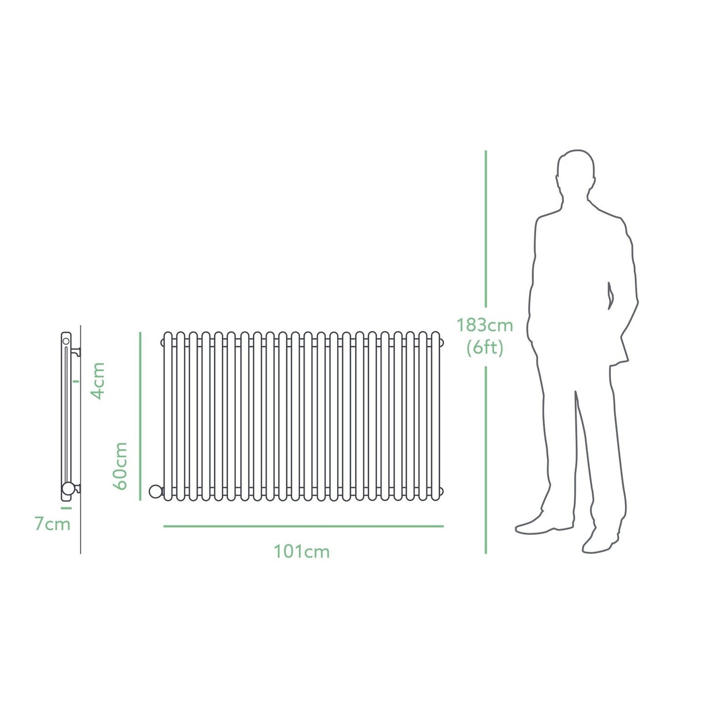 Eden Arcadia 1200W White WiFi Electric Column Radiator 600x1010mm Smart Heater