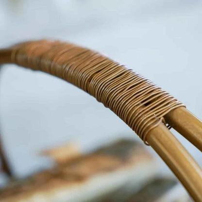 Ivyline Round Copper Log Holder Firewood Rack | Modern Iron Fireplace Storage |