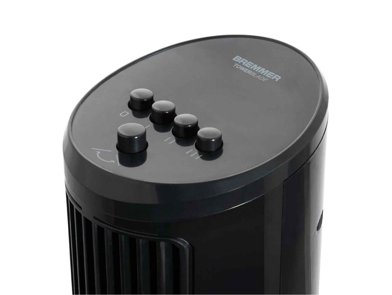 Black Tower Blade Fan – 29” Oscillating, 3 Speed Settings, Freestanding