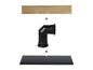 Adam Oak Beam, Black Hearth & Decorative Stove Pipe Set – Electric Stove Fireplace Surround