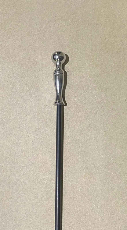 Calfire Round Tower Cast Iron Fire Poker – 22" Black & Chrome