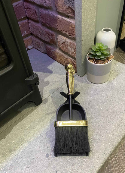 Hearth Tidy Fireplace Set – Cast Iron Shovel & Mild Steel Brush