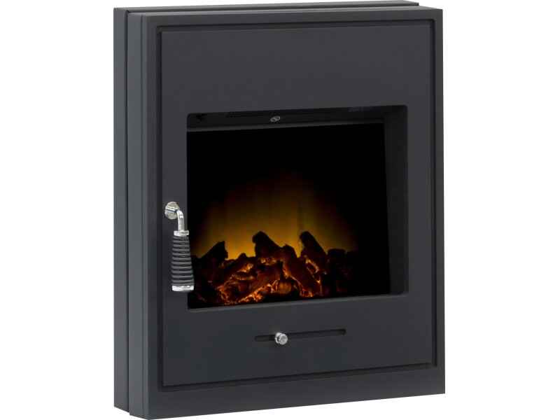 Adam Oslo Electric Inset Stove – Black with Remote Control