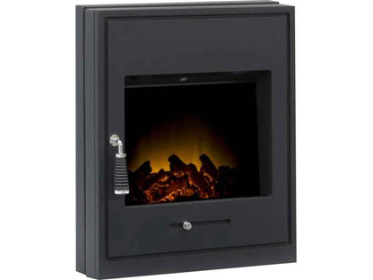 Adam Oslo Electric Inset Stove – Black with Remote Control
