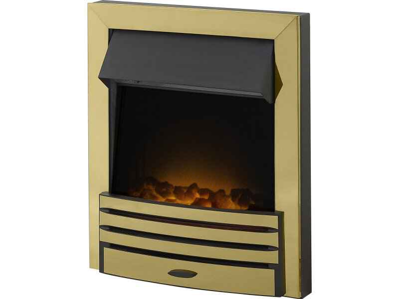 Adam Eclipse Electric Fire in Brass
