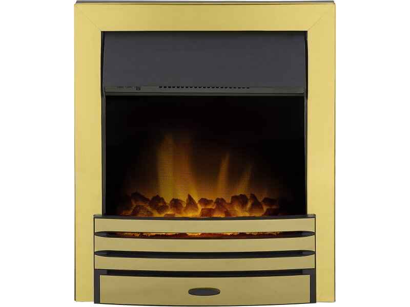 Adam Eclipse Electric Fire in Brass