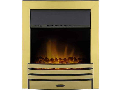 Adam Eclipse Electric Fire in Brass