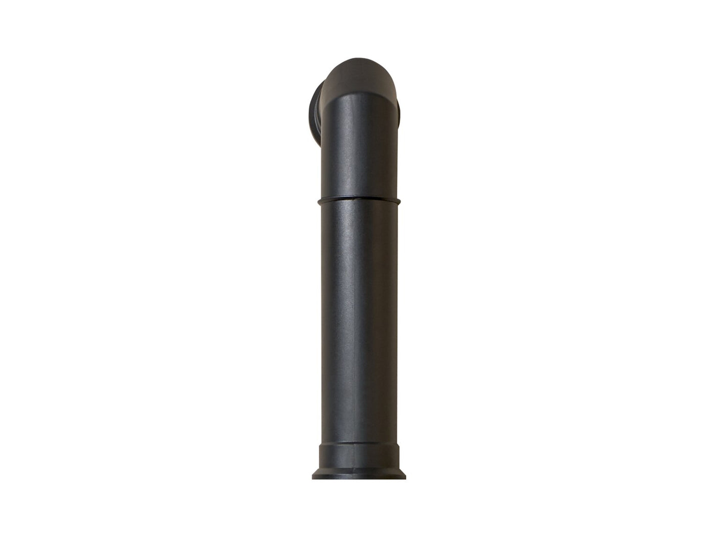 Aurora Tall Angled Stove Pipe Black Decorative ABS Electric & Bioethanol Stove Flue 590mm