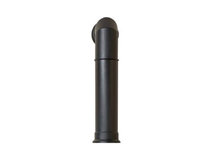 Aurora Tall Angled Stove Pipe Black Decorative ABS Electric & Bioethanol Stove Flue 590mm