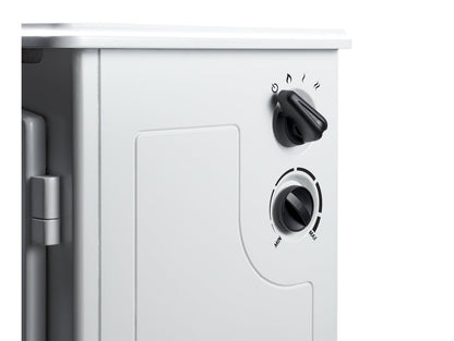 Aurora Gemini Electric Stove in White with LED Flame Effect