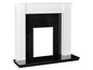 Adam Buxton 48-Inch Fireplace Suite | Pure White & Black Granite