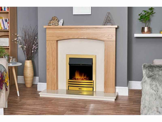 Adam Eclipse Electric Fire in Brass