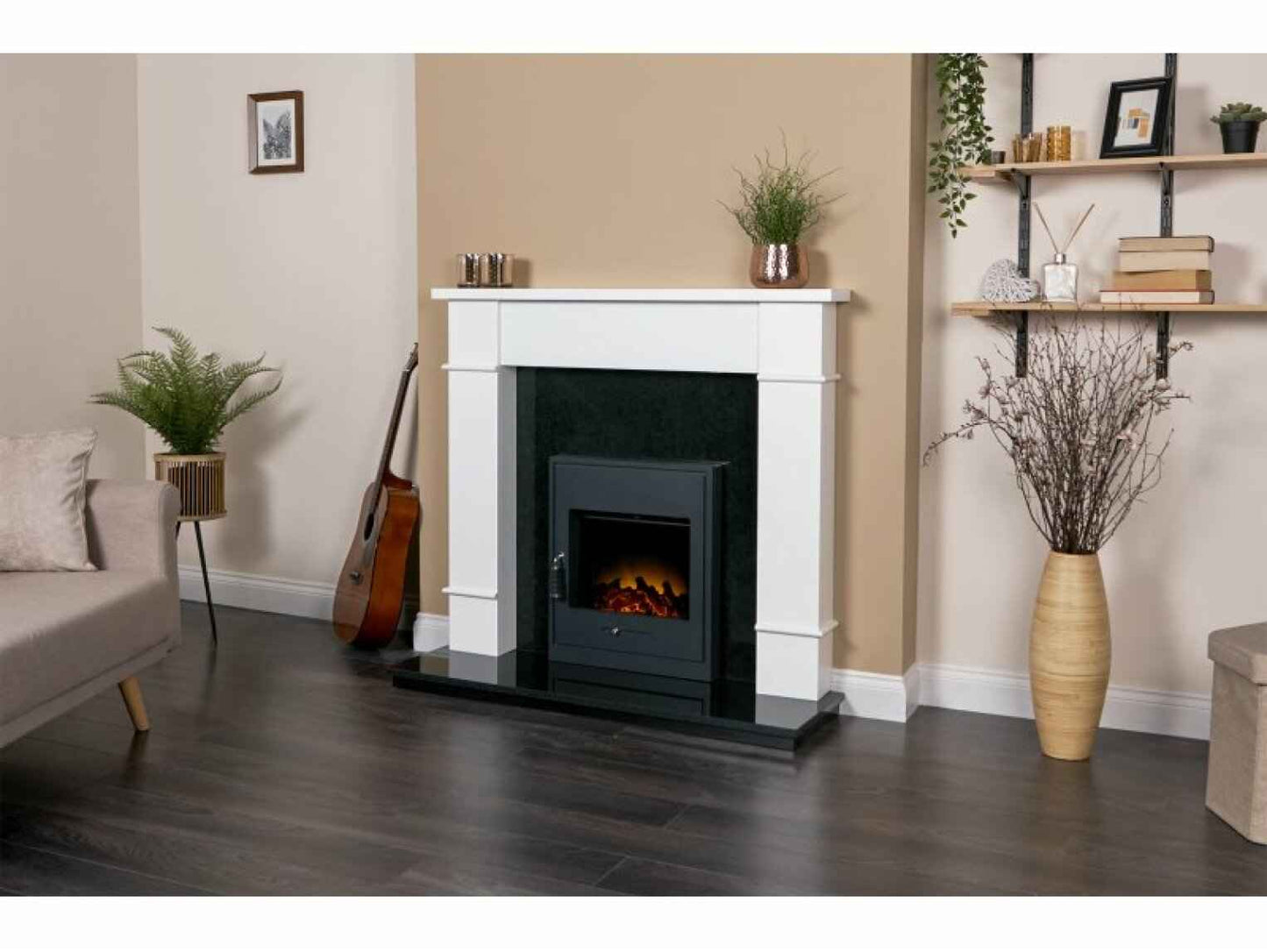 Adam Oslo Electric Inset Stove – Black with Remote Control