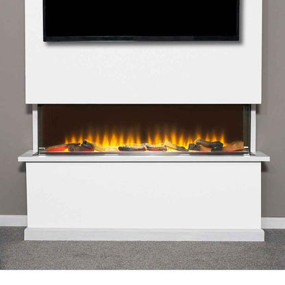 Adam Sahara 51-Inch Panoramic Media Wall Electric Fire - 3D LED 3-Sided Inset Fireplace