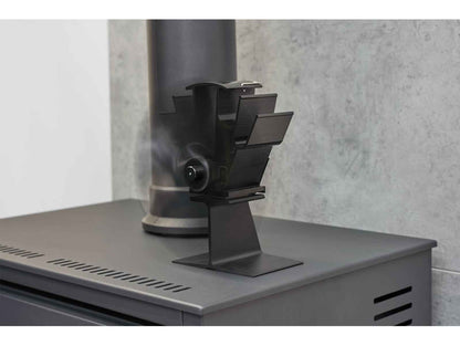 OKO Premium Heat Powered Stove Fan in Black
