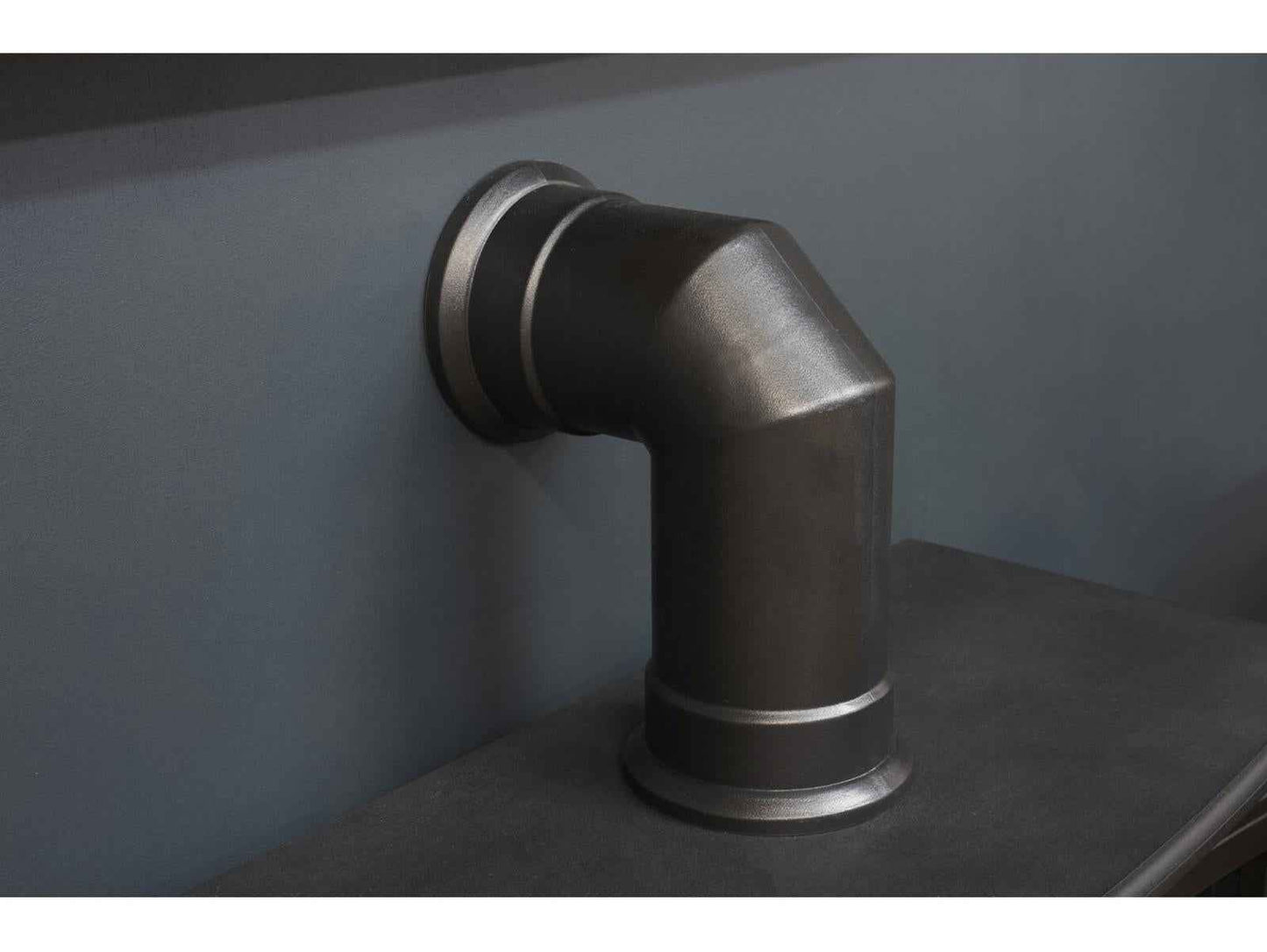 Adam Oak Beam, Black Hearth & Decorative Stove Pipe Set – Electric Stove Fireplace Surround
