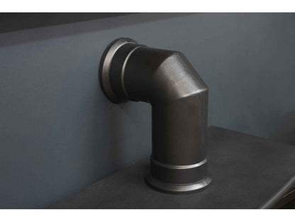 Adam Oak Beam, Black Hearth & Decorative Stove Pipe Set – Electric Stove Fireplace Surround