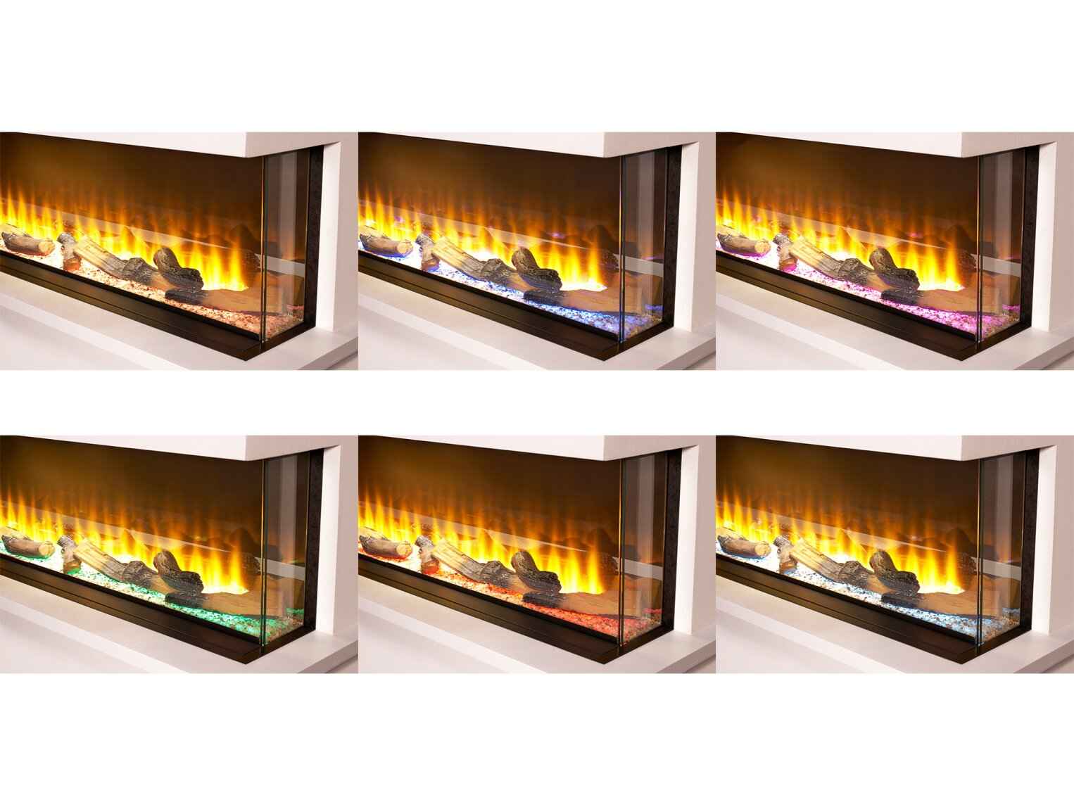 Adam Sahara Panoramic Media Wall Package 1 with 31” Electric Fire – Easy Paint MDF (Up to 35kg TV)