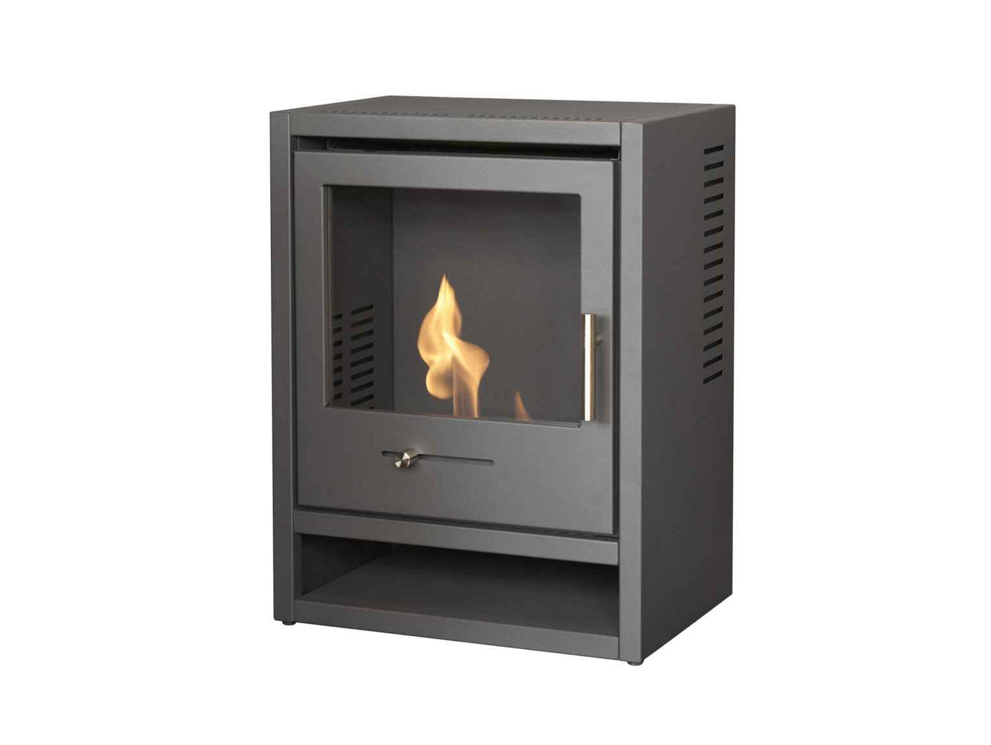 OKO S1 Bio Ethanol Stove – Charcoal Grey | Modern Indoor Heating Stove, 3 kW