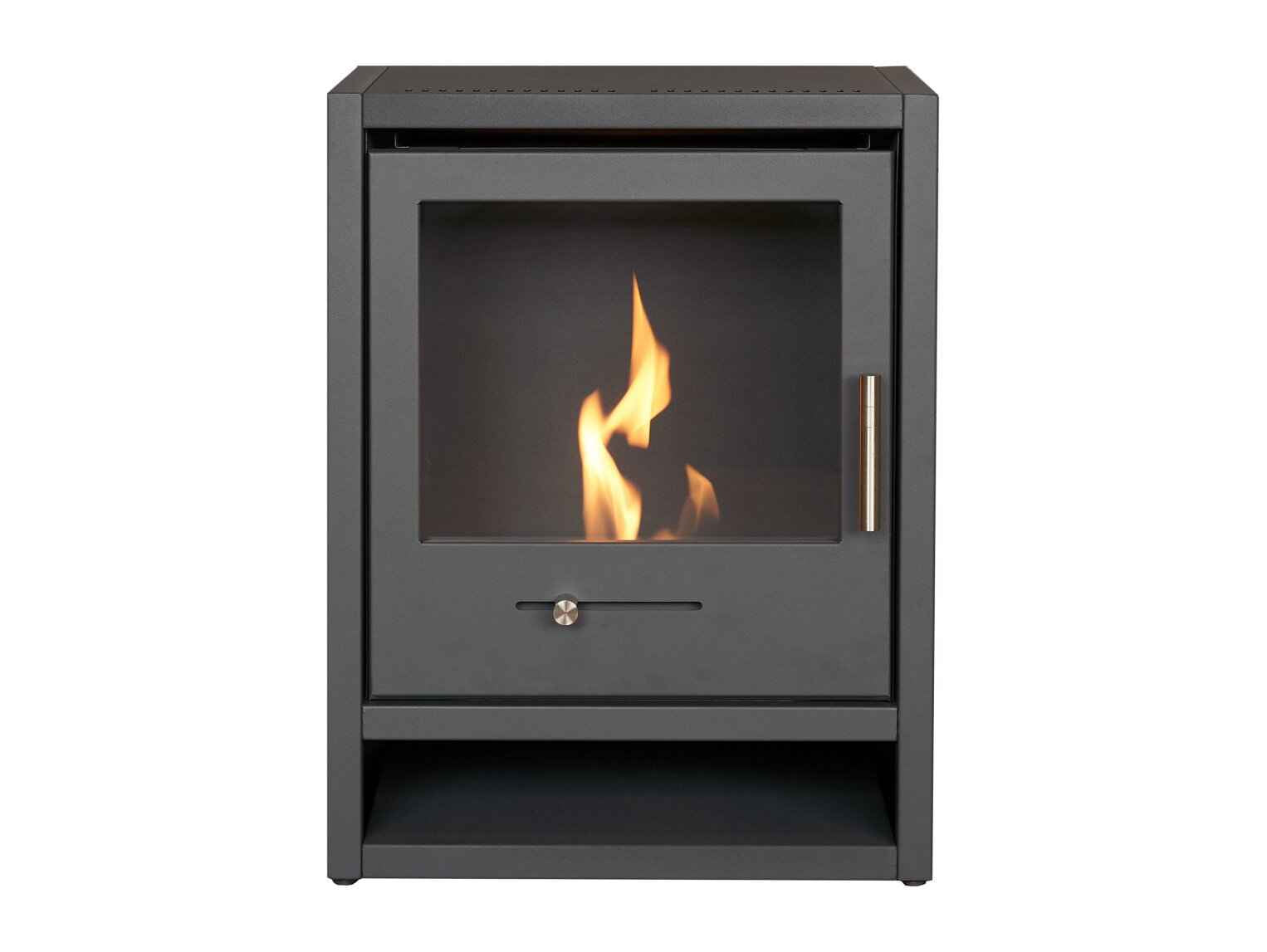 OKO S1 Bio Ethanol Stove – Charcoal Grey | Modern Indoor Heating Stove, 3 kW