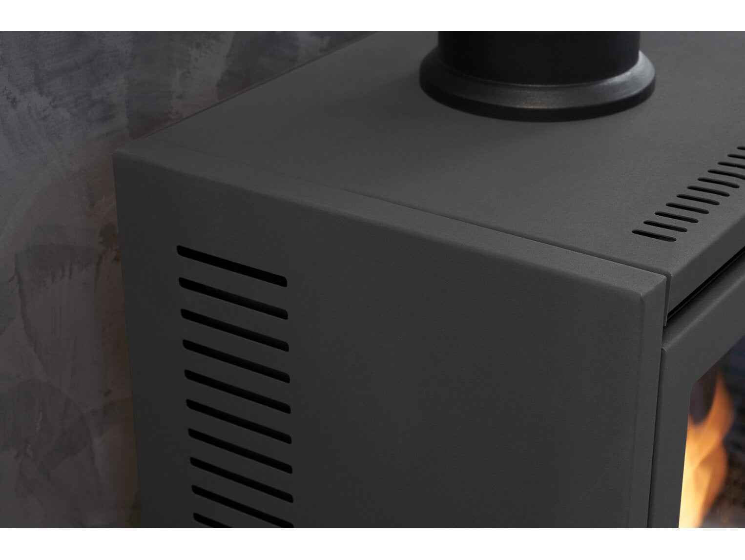 OKO S1 Bio Ethanol Stove – Charcoal Grey | Modern Indoor Heating Stove, 3 kW