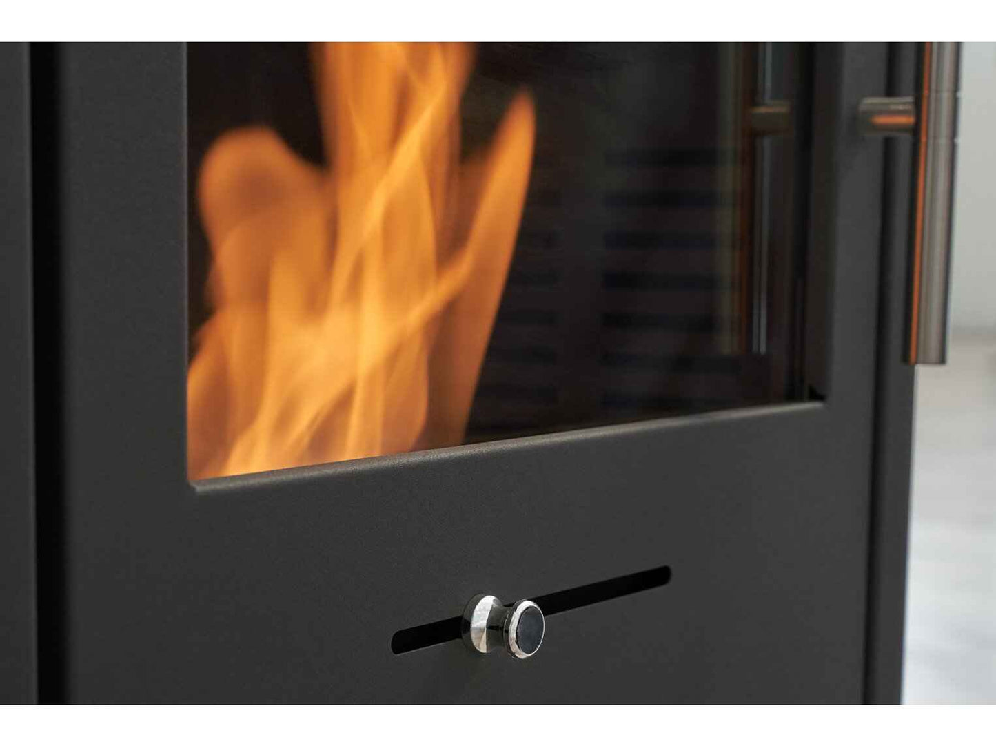 OKO S1 Bio Ethanol Stove – Charcoal Grey | Modern Indoor Heating Stove, 3 kW