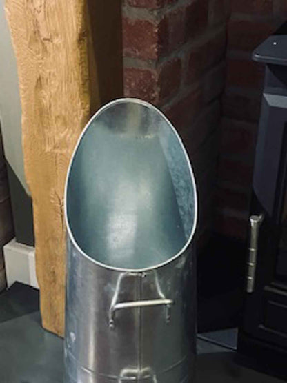 Traditional Zinc Coal Hod – Fireplace Coal Bucket, 53.5 cm