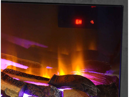 Aurora Aries 1838 Luxury Electric Media Wall Fire Suite with Slate Effect TV Backboard (Up to 65”)