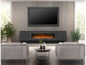 Aurora Aries XL 100 Inch Electric Floating Media Wall Suite with 65 Inch Slate Effect TV Board