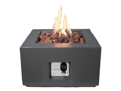 Field & Flame Aster Gas Fire Pit – Grey, 13kW / 45,000 BTU Square Patio Heater