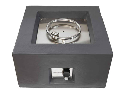Field & Flame Aster Gas Fire Pit Grey 13kW Square Patio Heater Garden Fire Pit