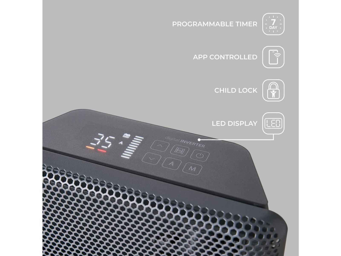 Adam Axon 1500W Convector Electric Radiator - Free Standing & Wall Mounted