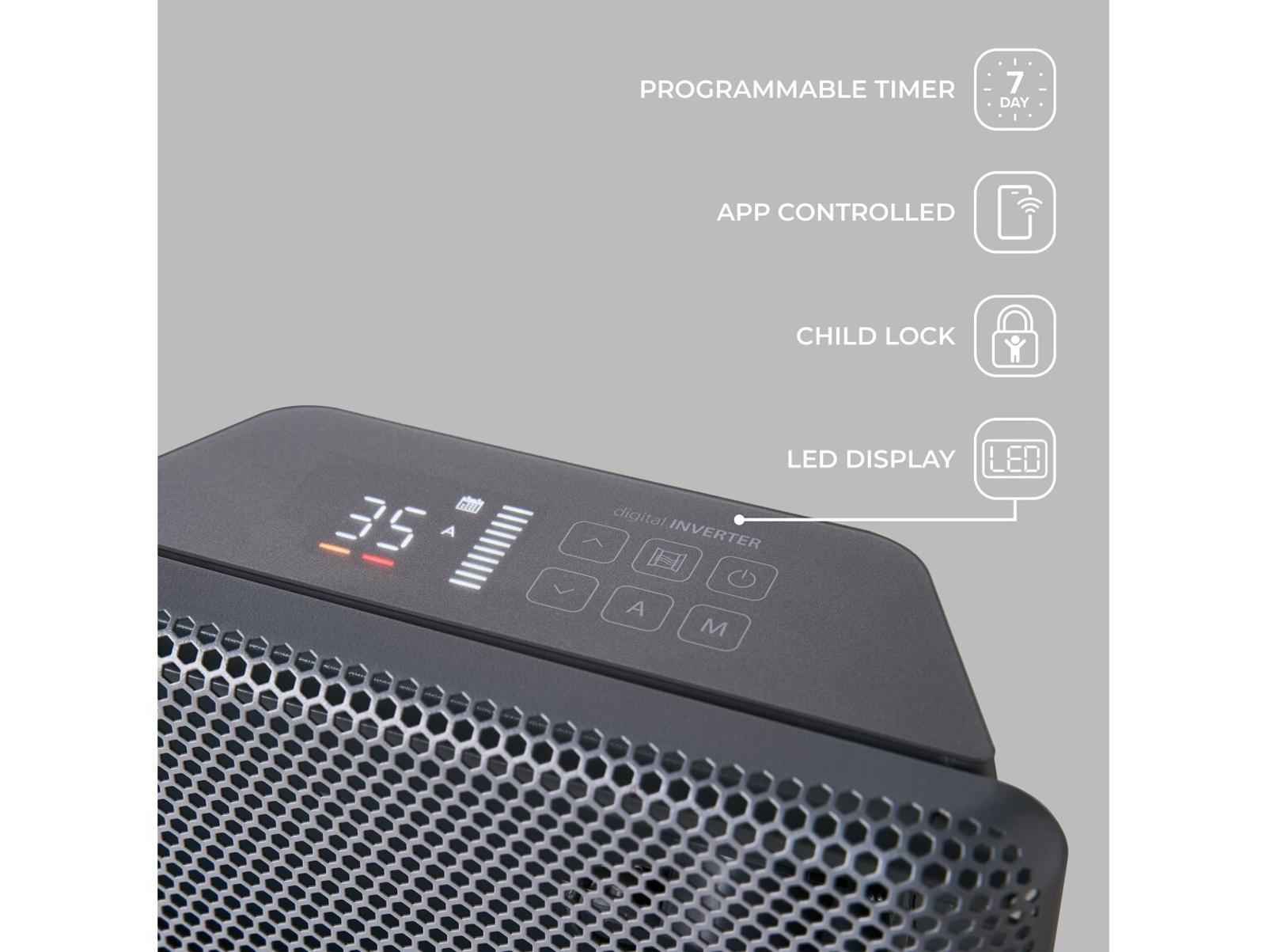 Adam Axon 1500W Convector Electric Radiator - Free Standing & Wall Mounted