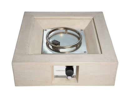 Field & Flame Mazus Gas Fire Pit  Travertine Effect |13kW Patio Heater