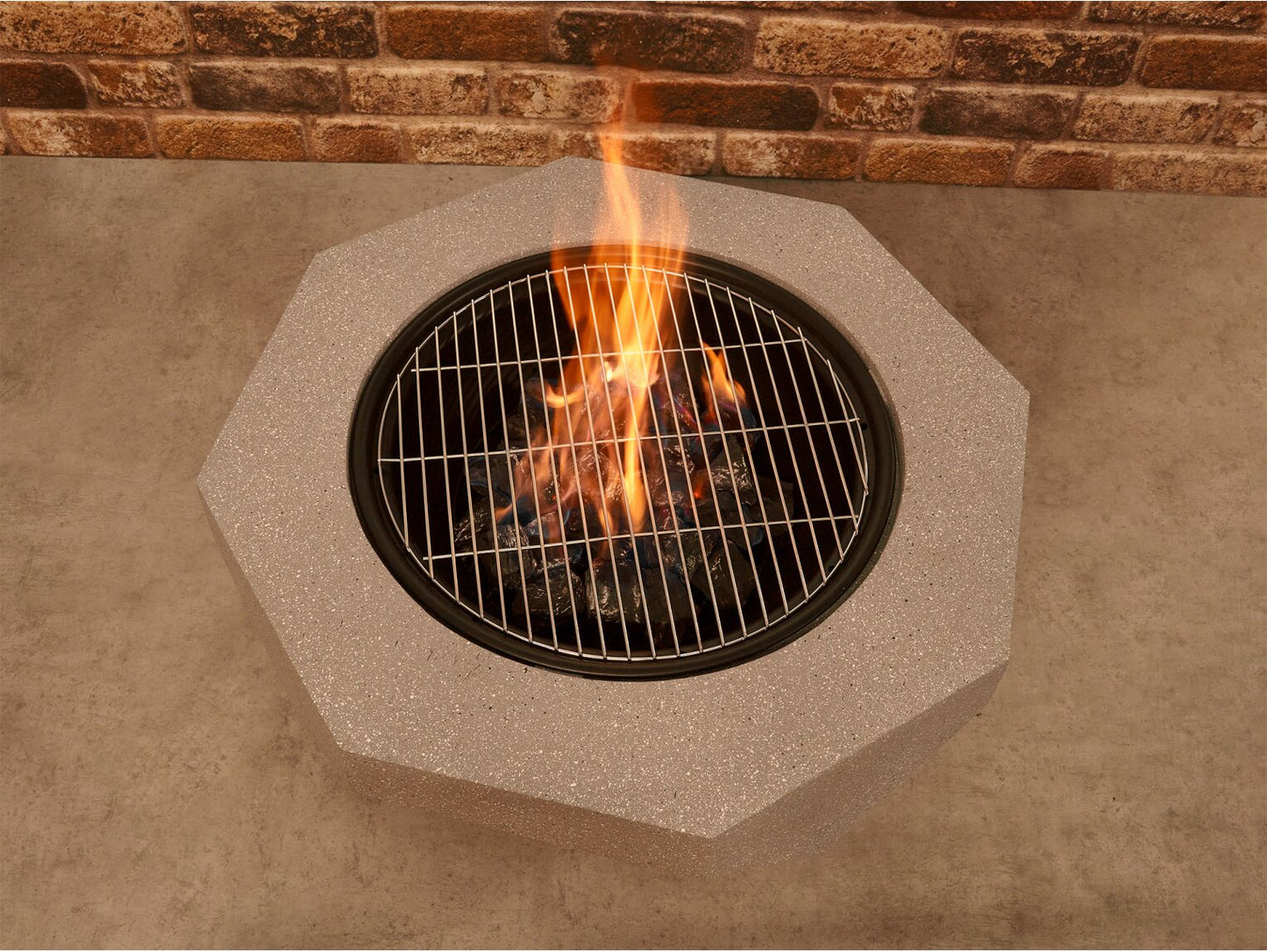 Field & Flame Rhoda Wood Burning BBQ Fire Pit