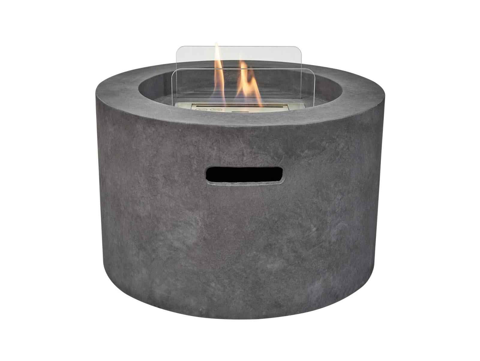 Field & Flame Acacia 3kW Bio Ethanol Fire Pit – Concrete Grey