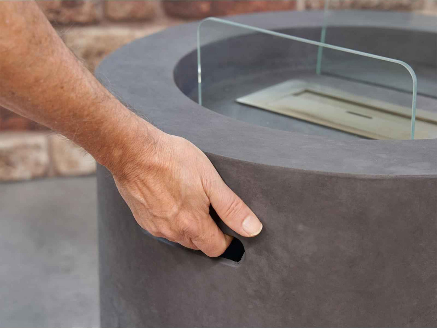 Field & Flame Acacia 3kW Bio Ethanol Fire Pit – Concrete Grey