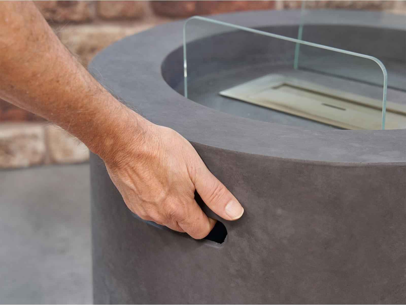 Field & Flame Acacia 3kW Bio Ethanol Fire Pit – Concrete Grey