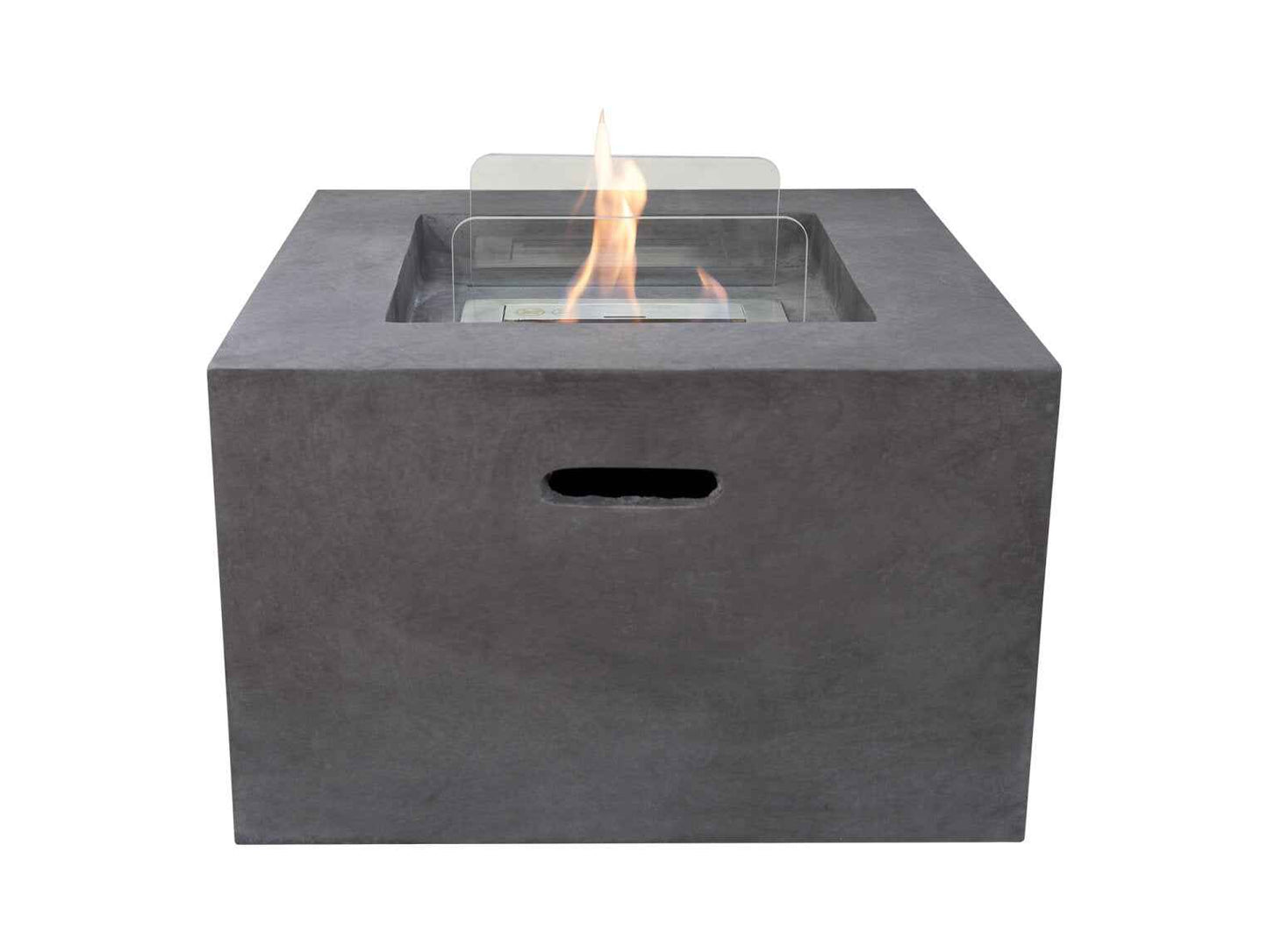 Field & Flame Cassia Bio Ethanol Fire Pit Grey Indoor Outdoor 3kW