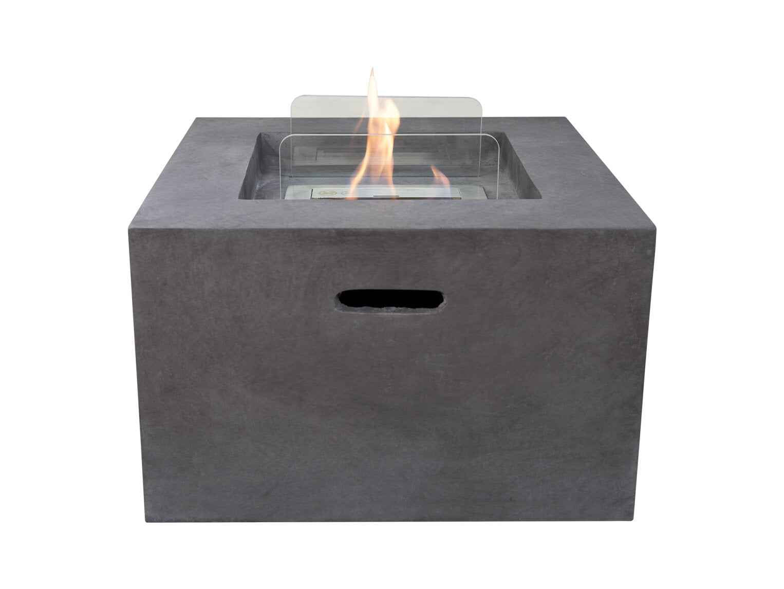 Field & Flame Cassia Bio Ethanol Fire Pit Grey Indoor Outdoor 3kW