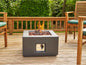 Field & Flame Aster Gas Fire Pit Grey 13kW Square Patio Heater Garden Fire Pit