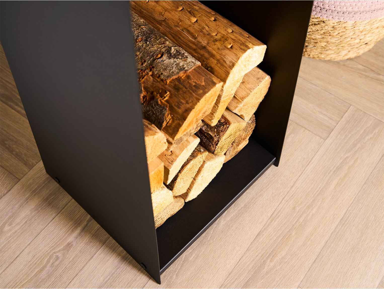 Adam Burton Firewood Log Holder – Black