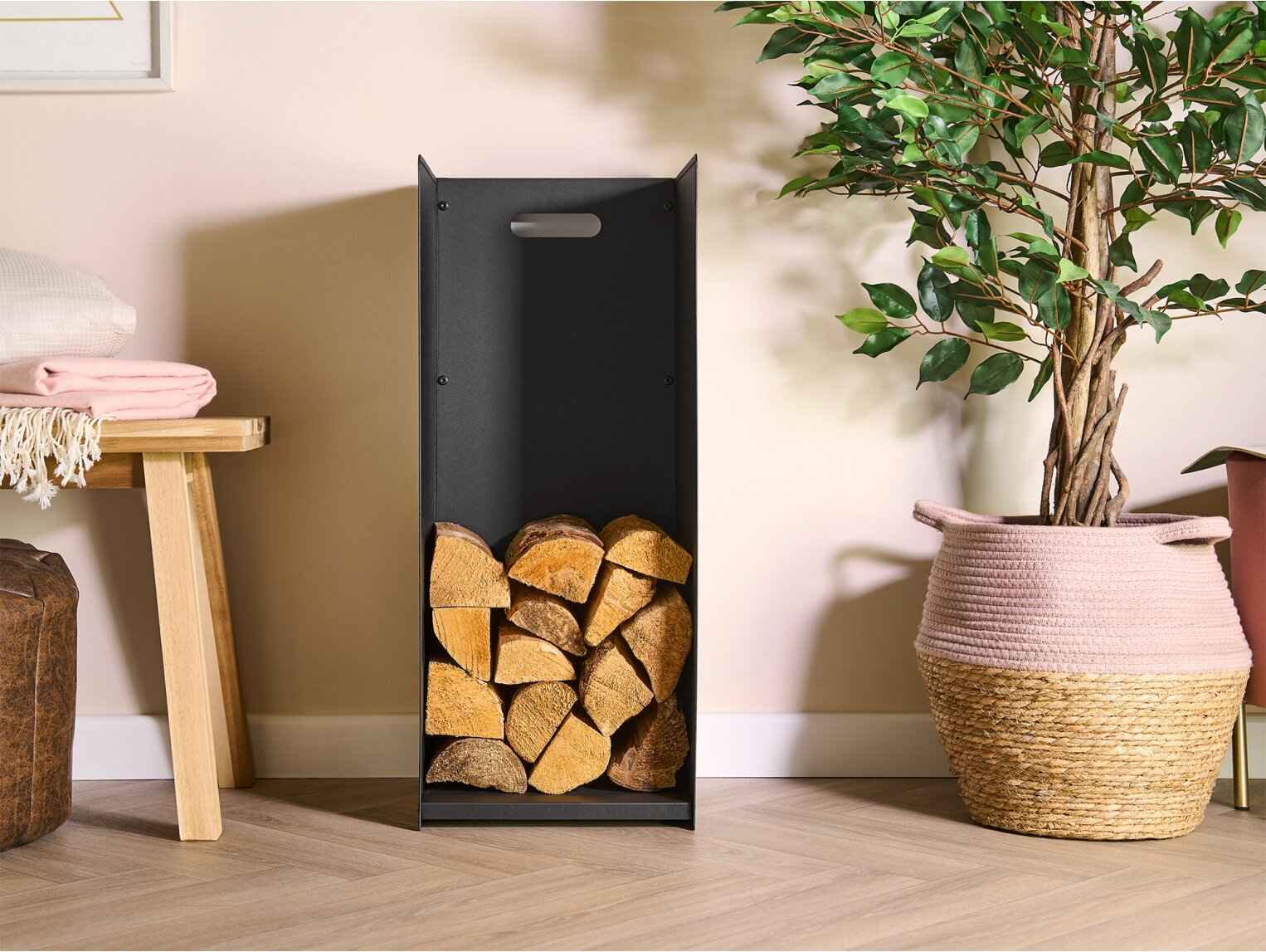 Adam Burton Firewood Log Holder – Black
