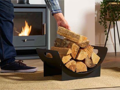 Adam Fairford  Metal Firewood Log Holder Rack Modern Freestanding Log Storage