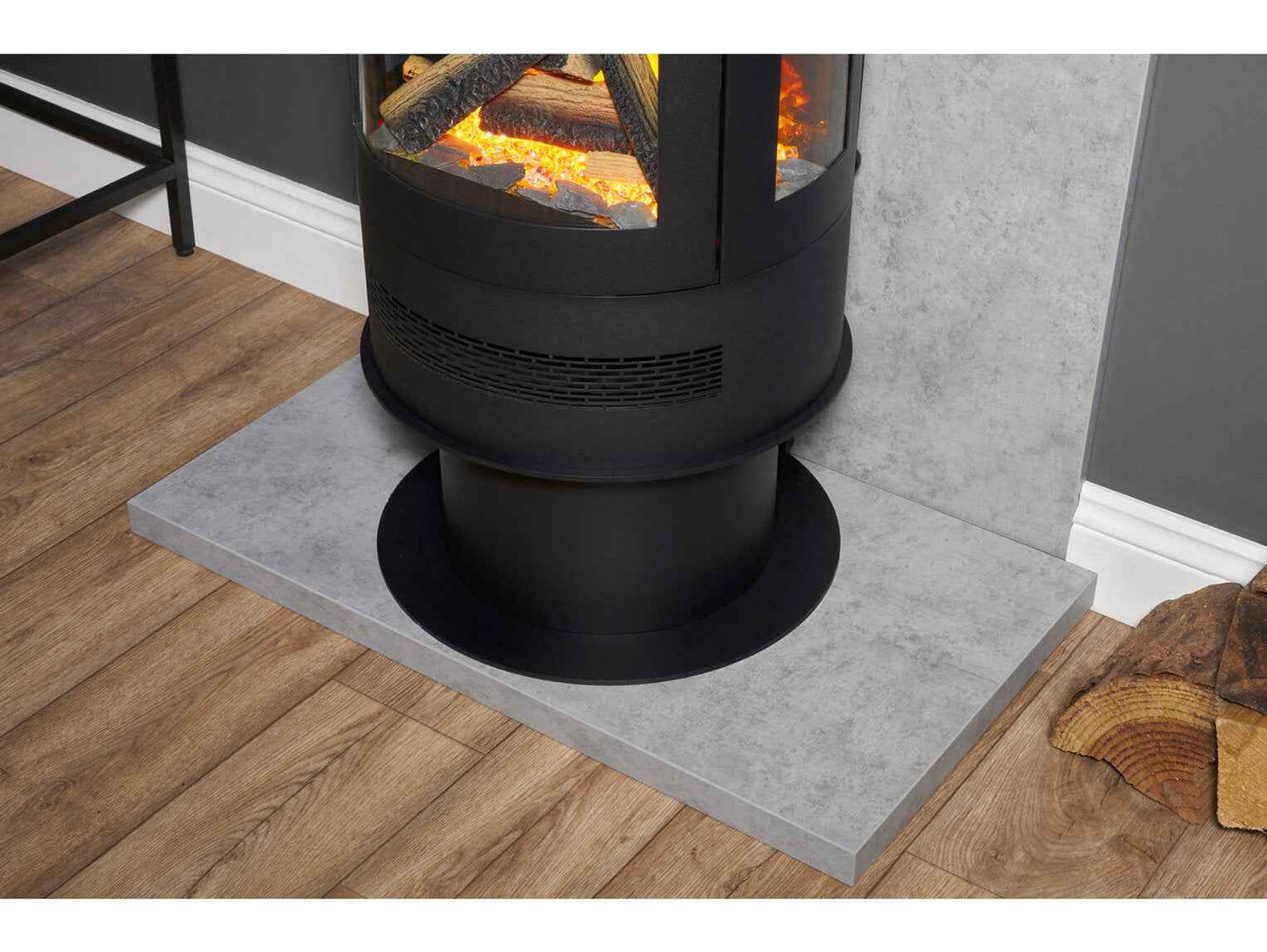 Aurora Infinity Cylinder Electric Stove – Black