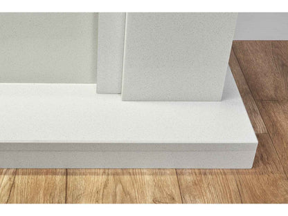 Aurora Novara White Marble Electric Fireplace Suite – 54"
