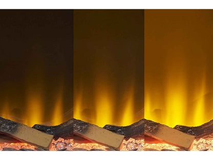 Aurora Novara White Marble Electric Fireplace Suite – 54"